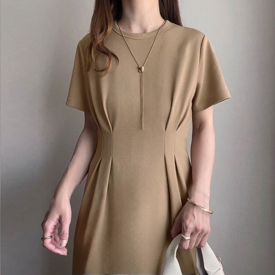 FILLU FILLOU FILLOU Waist Tuck Tight Dress [Petticoat Set]