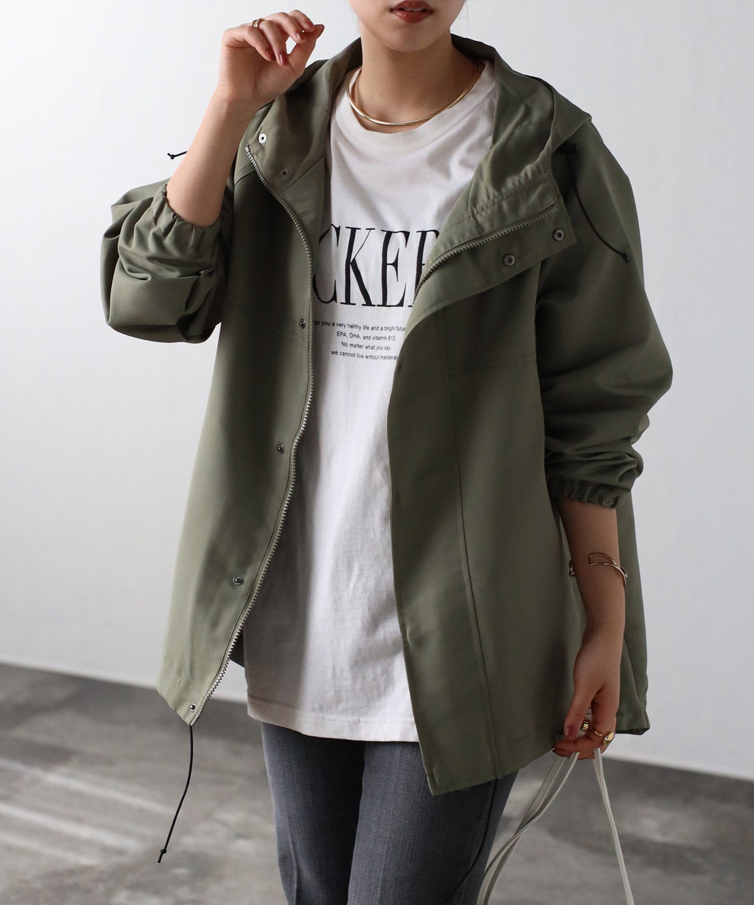 フィズ Fizz フード付きマウンテンパーカー  AW マンパ オーバーサイズ アウトドア