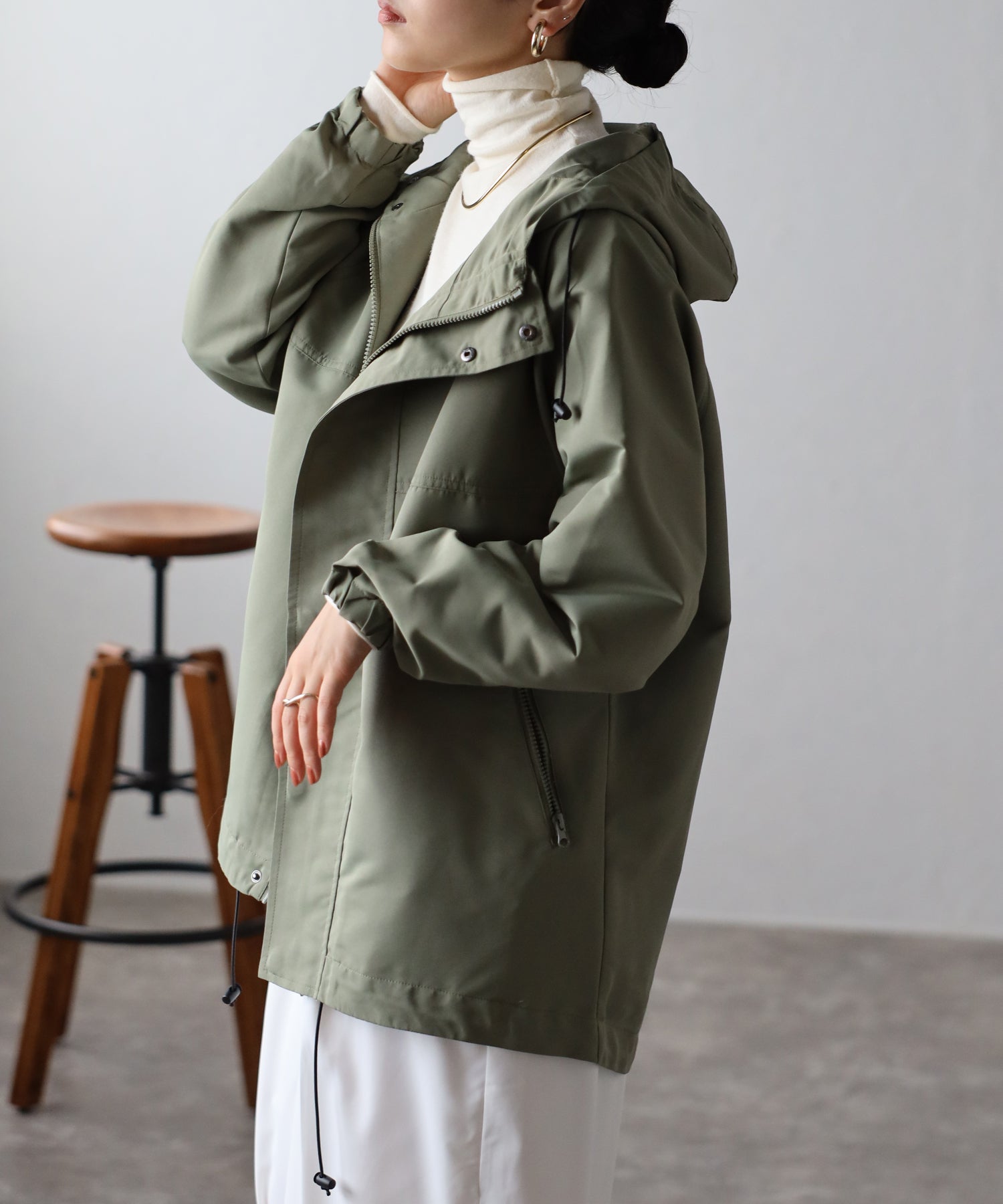 フィズ Fizz フード付きマウンテンパーカー  AW マンパ オーバーサイズ アウトドア