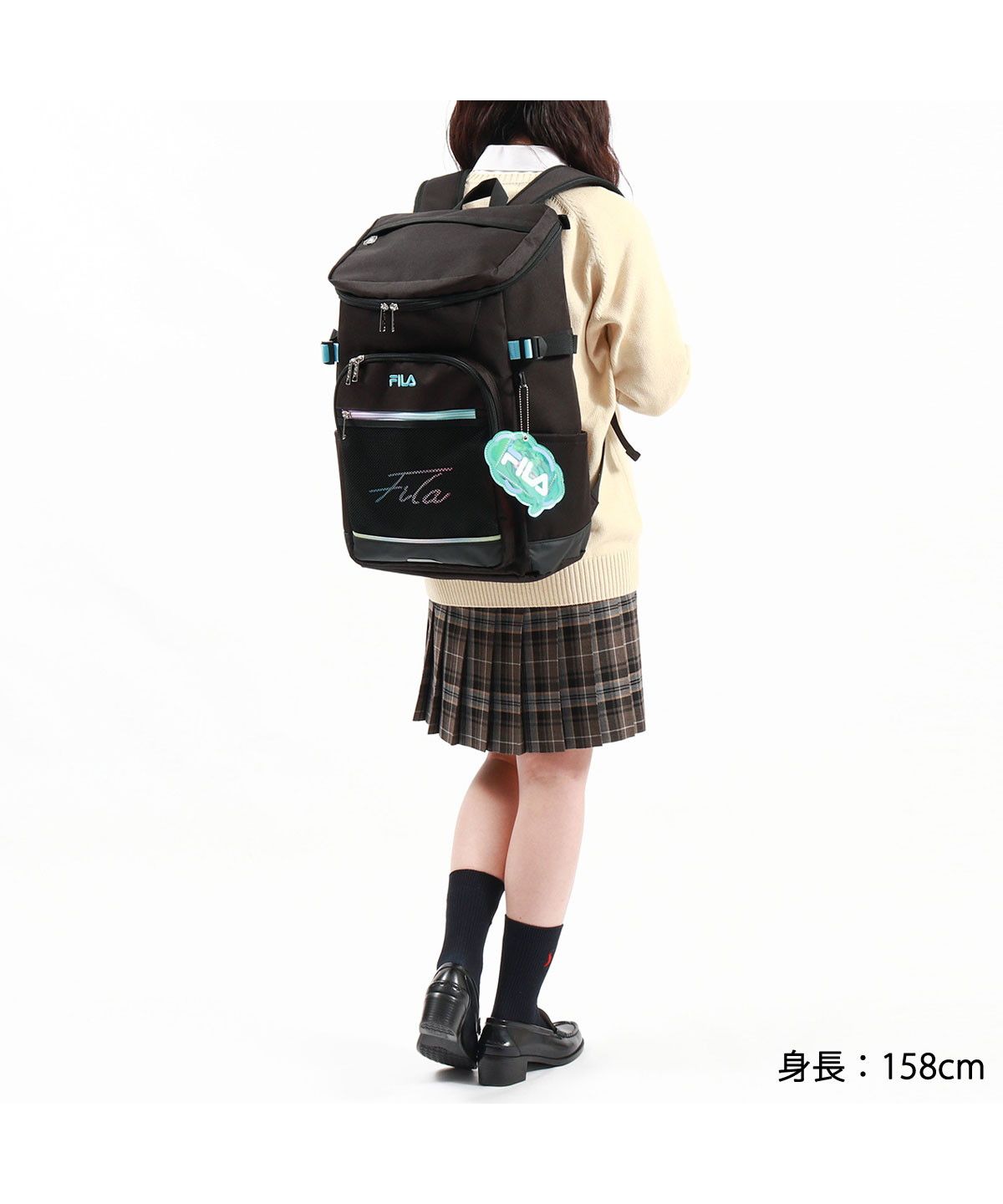 フィラ FILA フィラ リュック 大容量 通学 シンプル 黒 ブラック FILA レトロ 軽量 スクールバッグ B4 A4 30L 学生 中学生 高校生 撥水 リコル 7852 （スカイ） スカイ