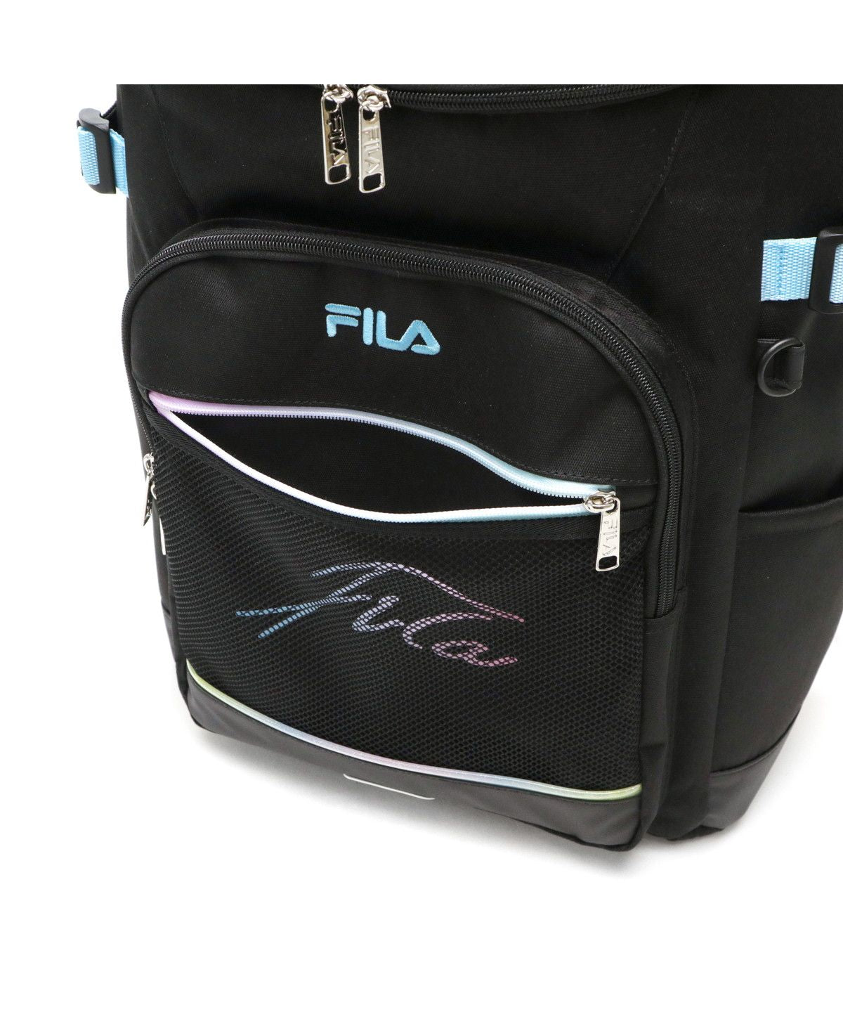 フィラ FILA フィラ リュック 大容量 通学 シンプル 黒 ブラック FILA レトロ 軽量 スクールバッグ B4 A4 30L 学生 中学生 高校生 撥水 リコル 7852 （スカイ） スカイ