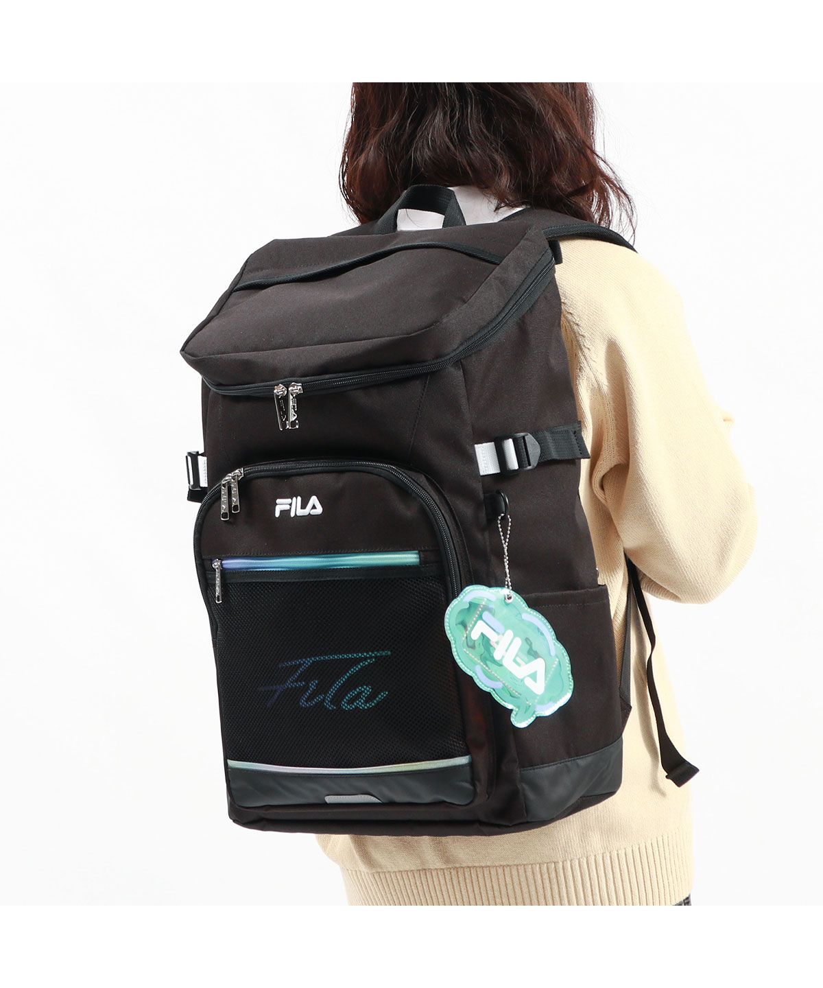 フィラ FILA フィラ リュック 大容量 通学 シンプル 黒 ブラック FILA レトロ 軽量 スクールバッグ B4 A4 30L 学生 中学生 高校生 撥水 リコル 7852 （グリーン） グリーン