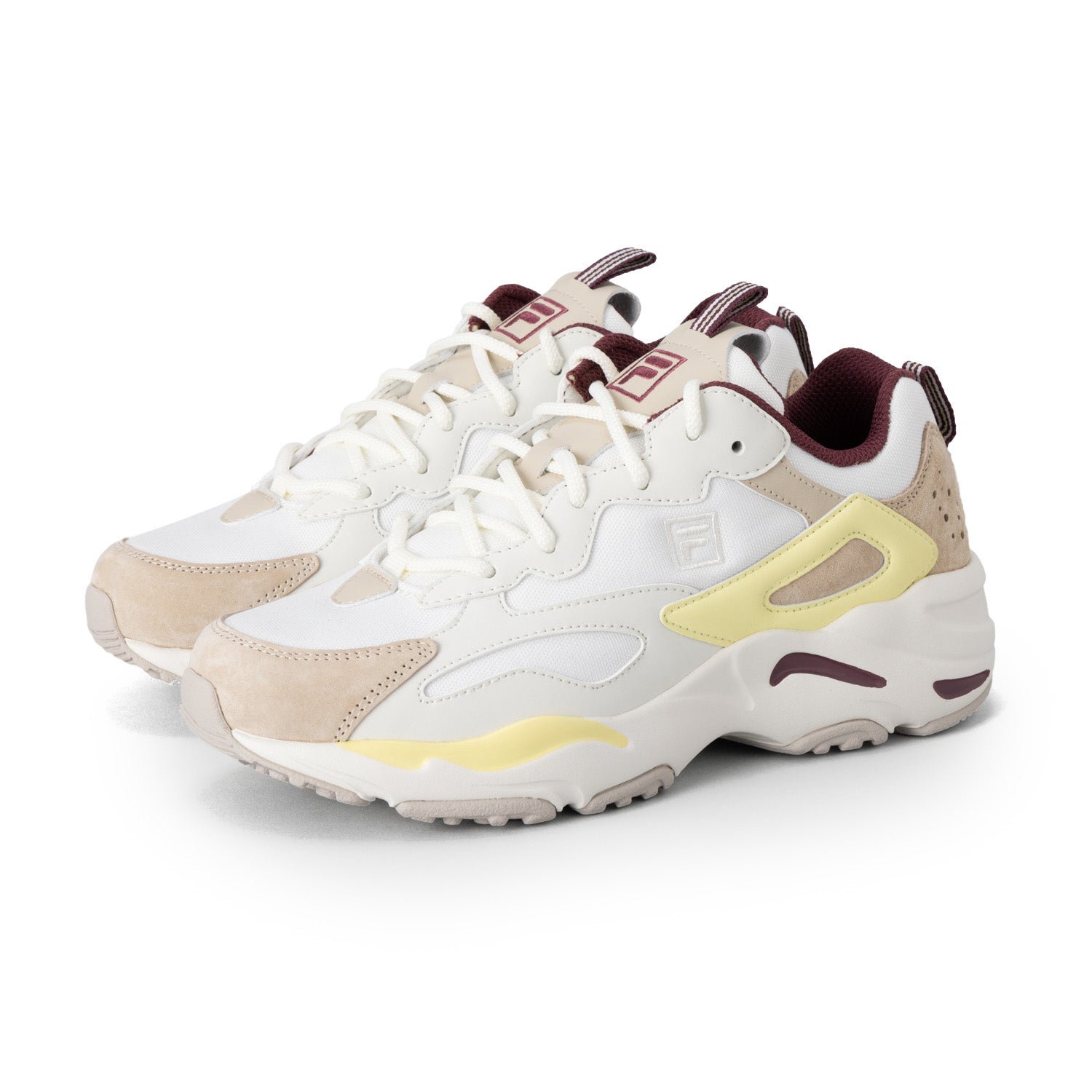フィラ FILA RAY TRACER BOX / レイトレーサーボックス / 厚底カジュアルスニーカー （STAR WHITE/OYSTER GREY/YELLLOW） STAR WHITE/OYSTER GREY/YELLLOW