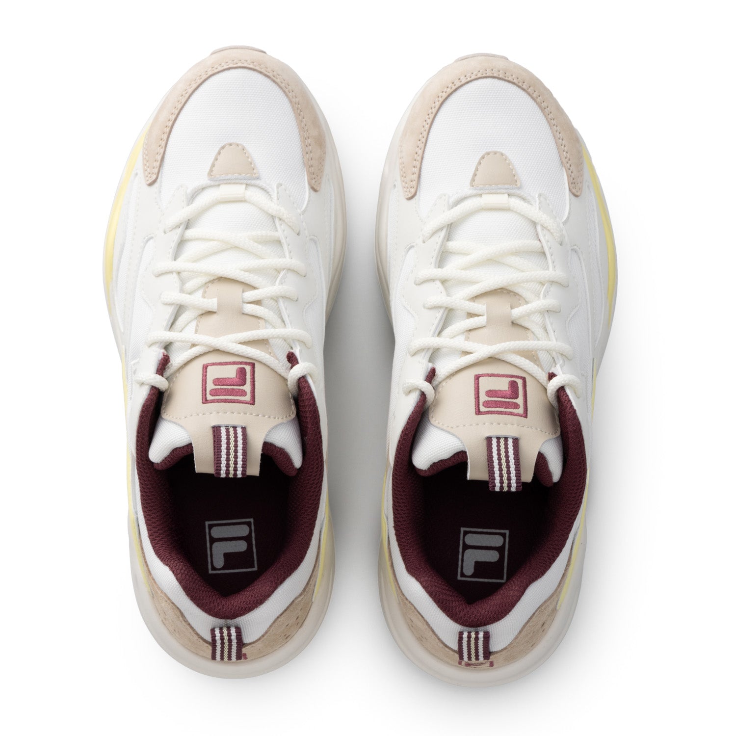 フィラ FILA RAY TRACER BOX / レイトレーサーボックス / 厚底カジュアルスニーカー （STAR WHITE/OYSTER GREY/YELLLOW） STAR WHITE/OYSTER GREY/YELLLOW