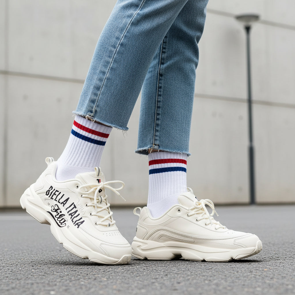 フィラ FILA 【IMP.松井奏さん着用】RAYTONA SCRIPT / レイトナスクリプト / カジュアルスニーカー （GARDENIA） GARDENIA