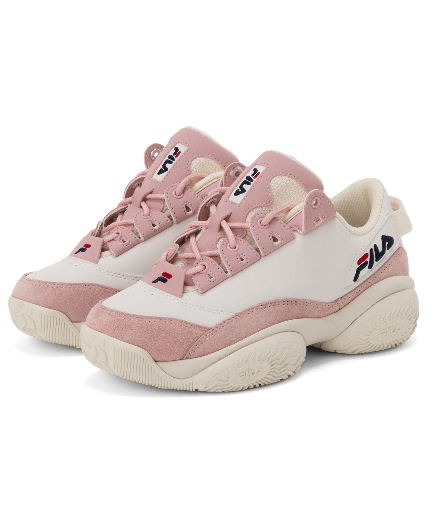 FILA PROVENANCE 2 / Provenance 2 Unisex Casual Thick-soled Sneakers / White Pink