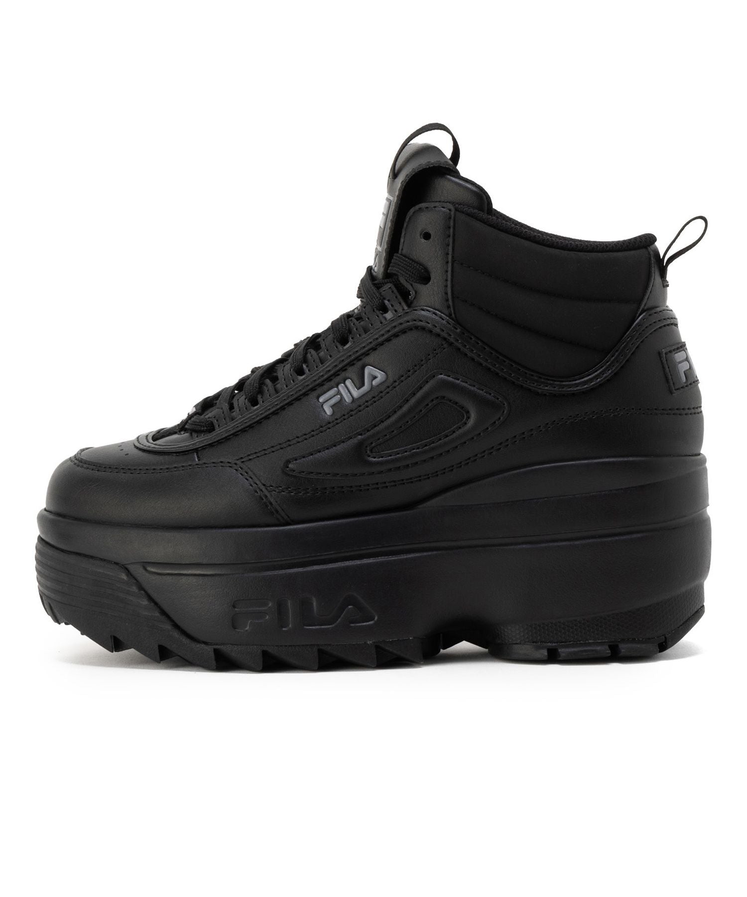 菲拉 FILA DISRUPTOR II WEDGE MID / DISRUPTOR II 鞋楔 MID / 厚底休閒運動鞋 / 黑色