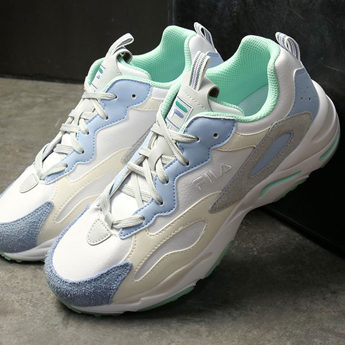 菲拉 FILA RAY TRACER SL 白色/灰色/天藍色 [FJUSS25011 SS25]