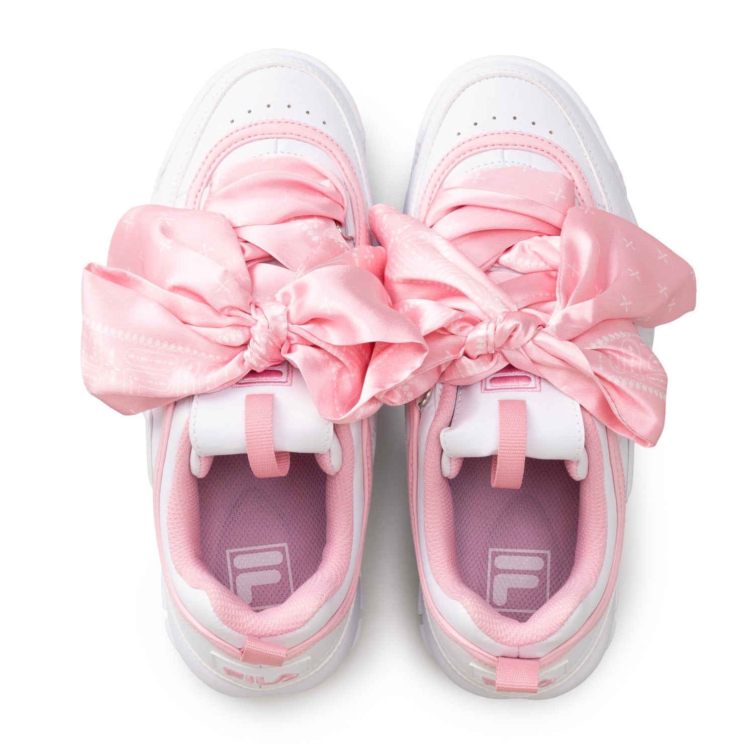 フィラ FILA DISRUPTOR 2 SCARF / ディスラプター2スカーフ / 厚底スニーカー （PURE WHITE/Rose Shad） PURE WHITE/Rose Shad