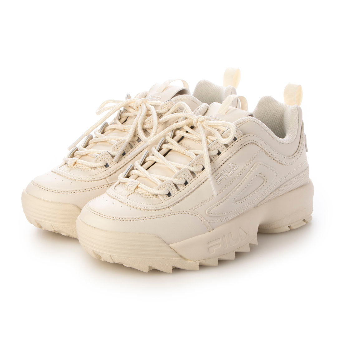 フィラ FILA レディース スニーカー 厚底 DISRUPTOR II USS23029,ベージュ