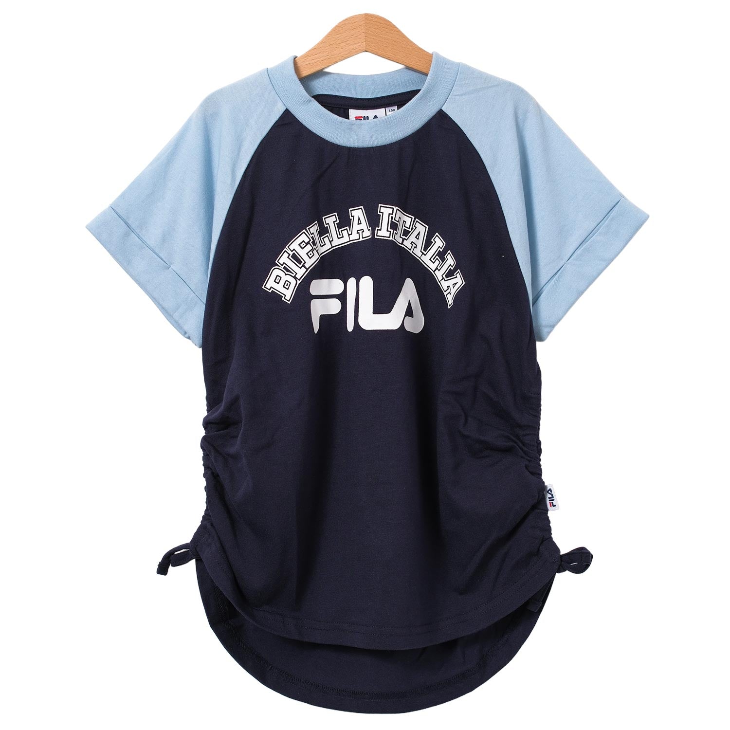 フィラ FILA FILA キッズ サイドギャザーラグランTシャツ （45/ネイビー） 45/ネイビー
