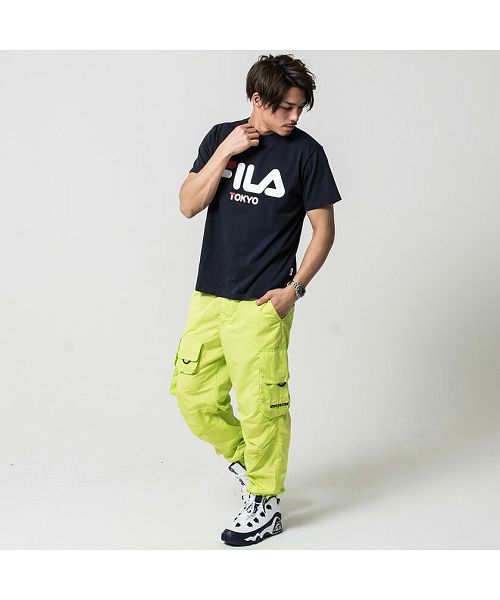 フィラ FILA FILA プリントTシャツ メンズ ブランド オシャレ トップス 半袖 FILA フィラ  半袖Tシャツ プリント ロゴ ブランド ホワイト ブラック ネイビー