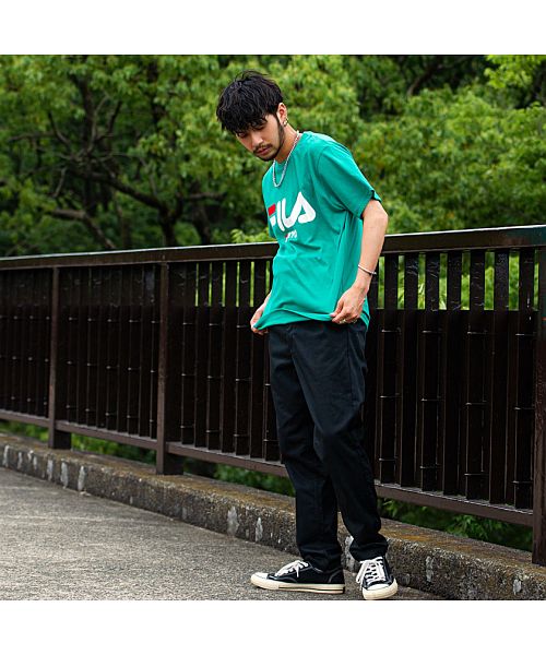 フィラ FILA FILA プリントTシャツ メンズ ブランド オシャレ トップス 半袖 FILA フィラ  半袖Tシャツ プリント ロゴ ブランド ホワイト ブラック ネイビー