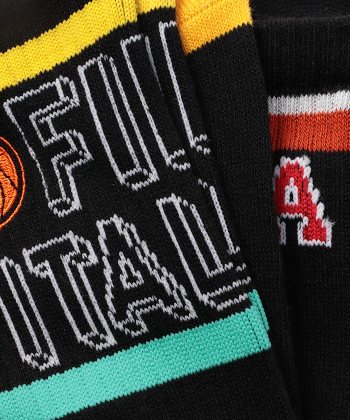 FILA Basketball Pattern Ribbed Socks 2-Pair Set Men's