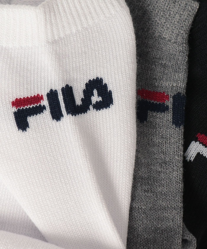 FILA Logo Ankle Socks 3-Pair Set Men's