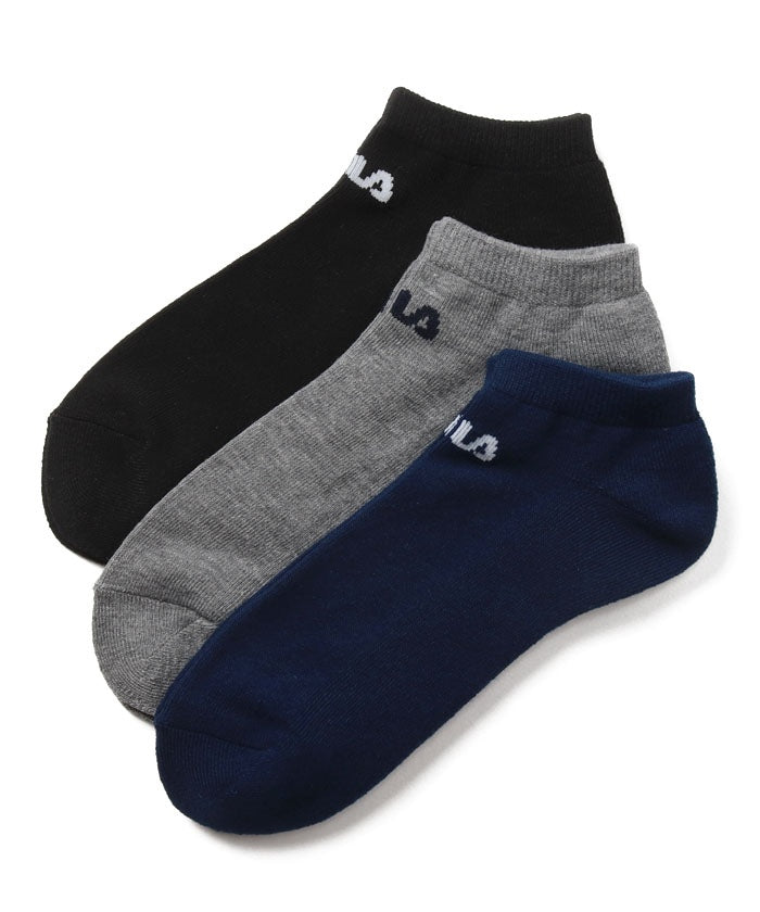 FILA Logo Ankle Socks 3-Pair Set Men's