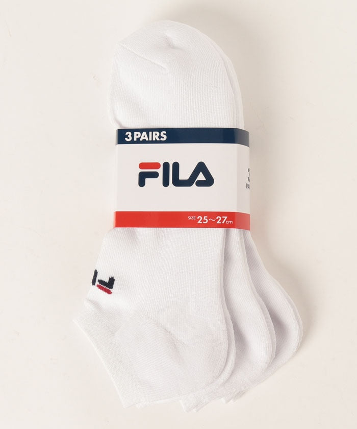 FILA Logo Ankle Socks 3-Pair Set Men's