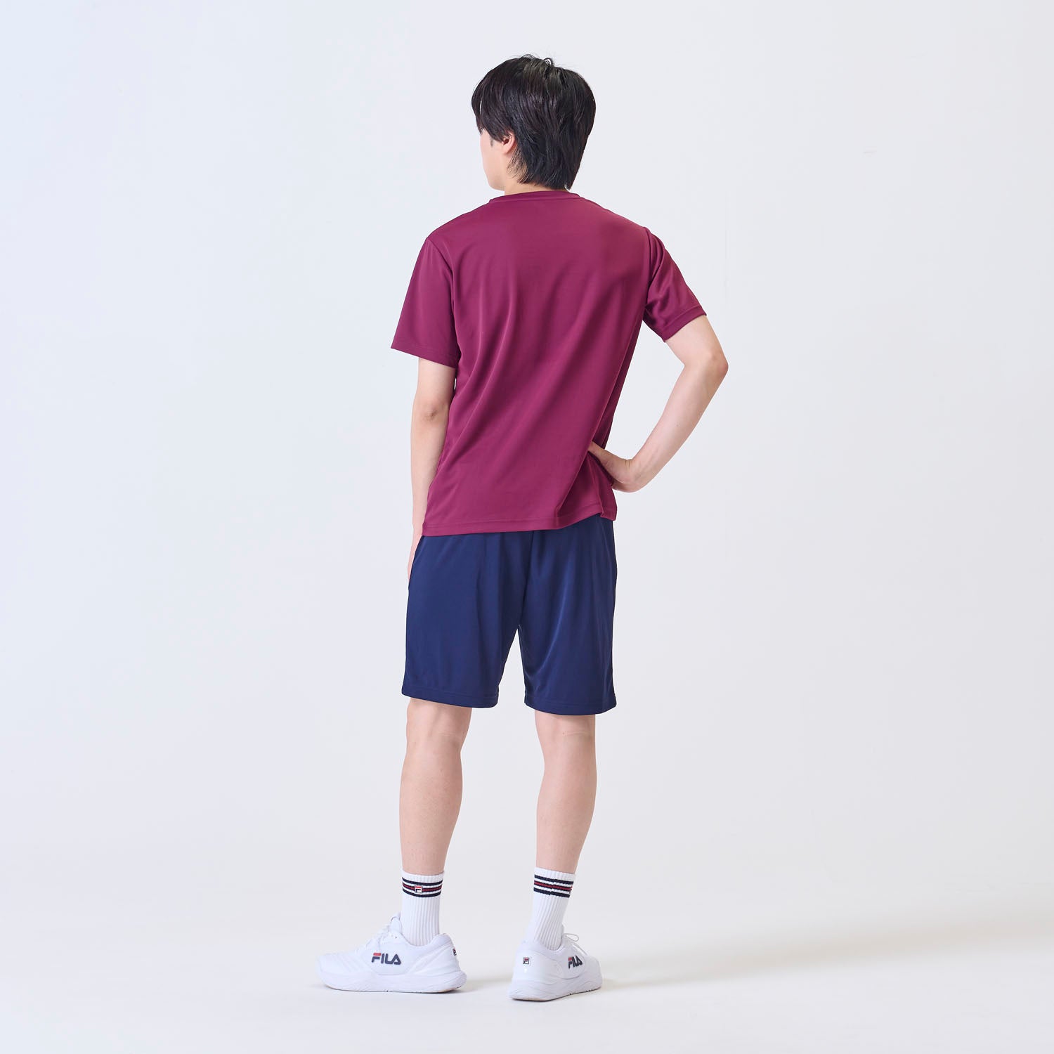 菲拉 FILA 【網球】無地 後背孔網眼 遊戲衫 男士