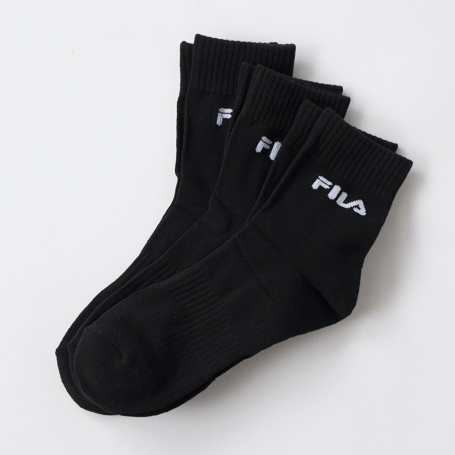 フィラ FILA メンズアンクルソックス 3足セット （BK） BK
