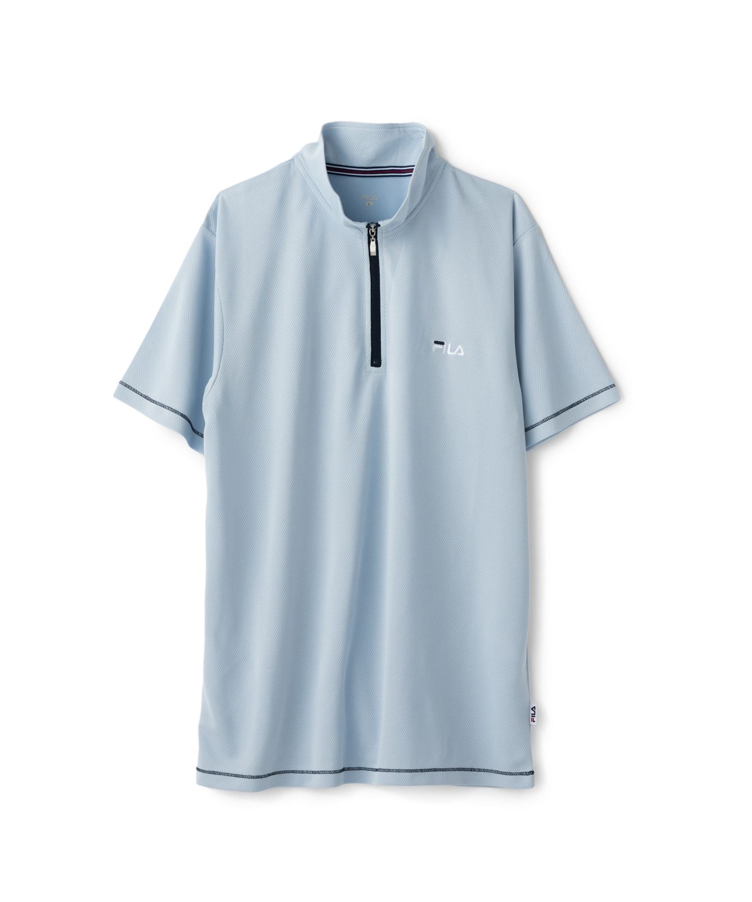 フィラ FILA ワンポイントハーフジップTシャツ （サックス） サックス
