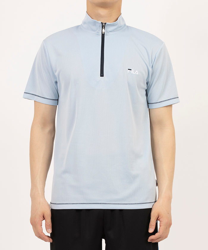 フィラ FILA ワンポイントハーフジップTシャツ （サックス） サックス
