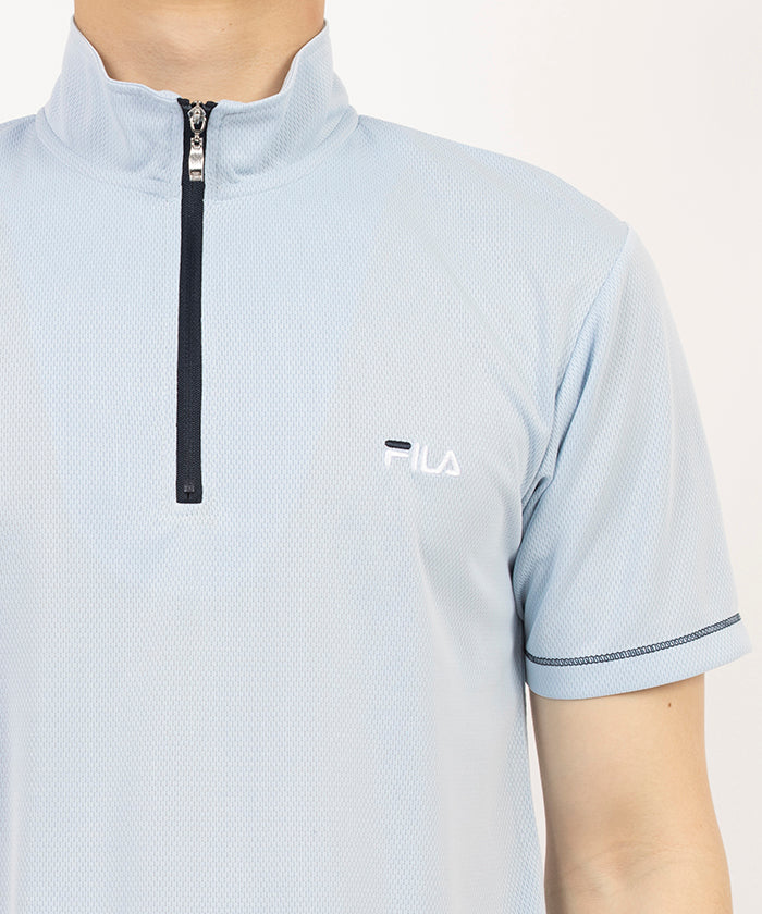 フィラ FILA ワンポイントハーフジップTシャツ （サックス） サックス