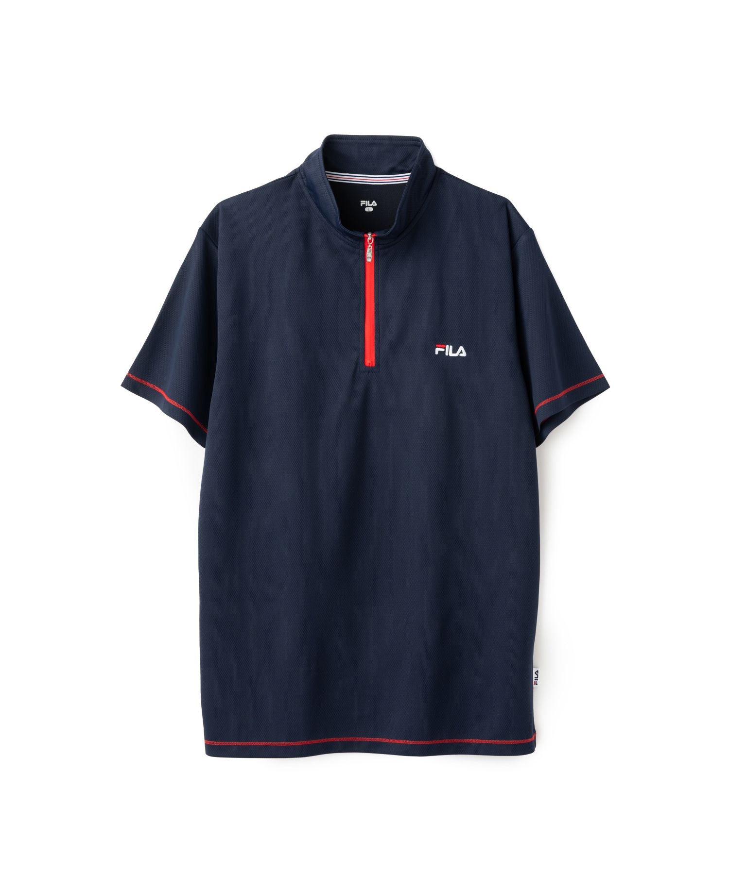 フィラ FILA ワンポイントハーフジップTシャツ （ネイビー） ネイビー