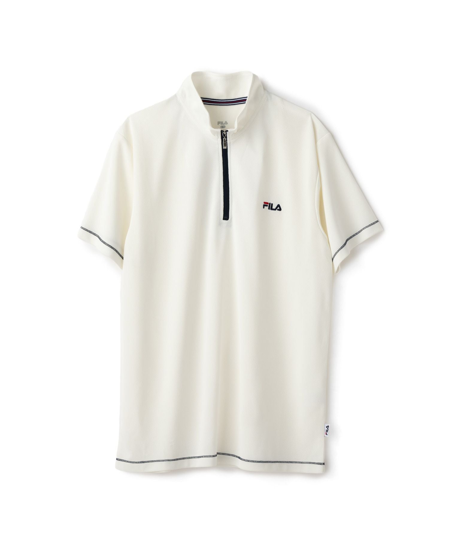フィラ FILA ワンポイントハーフジップTシャツ （ホワイト） ホワイト