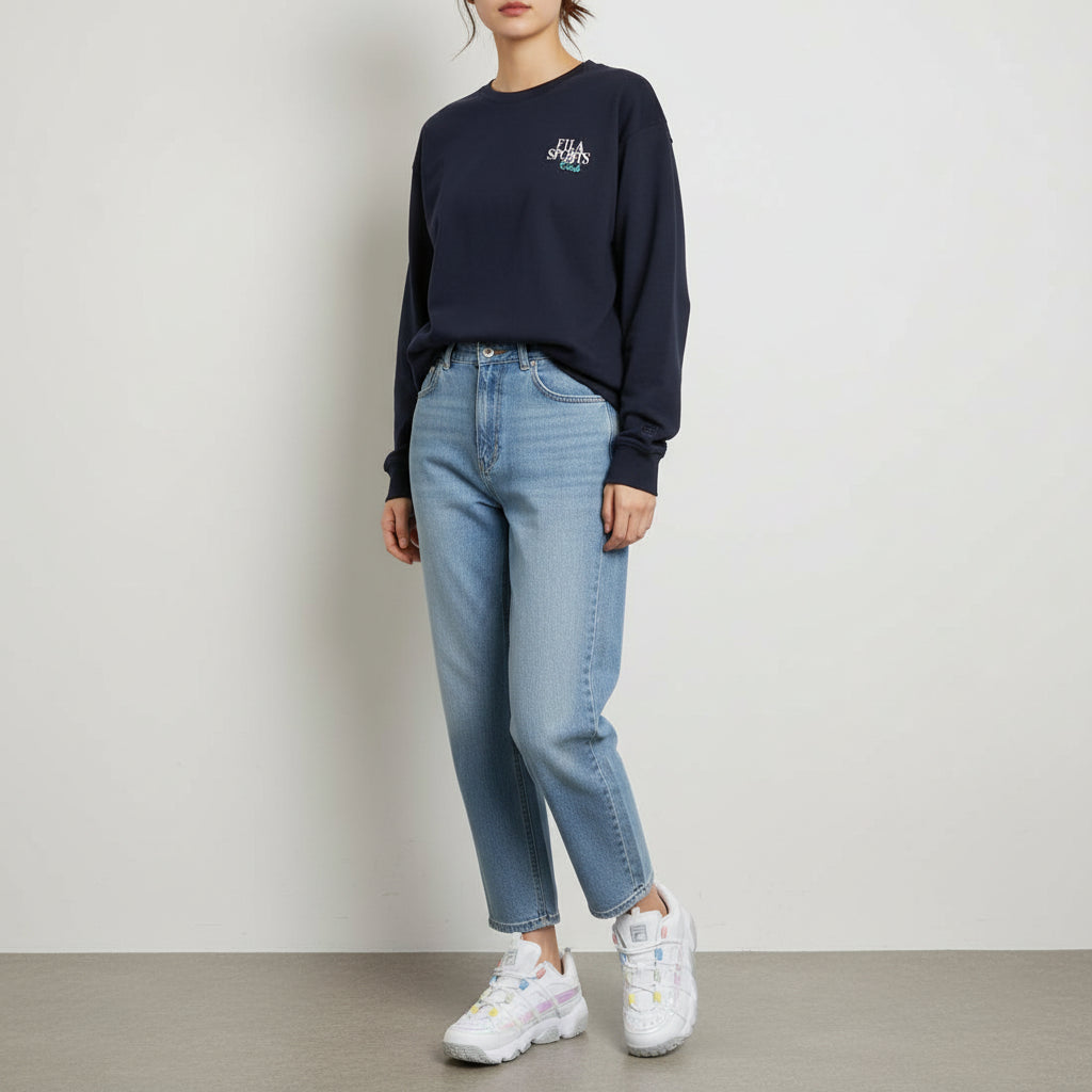 フィラ FILA 【カジュアルウェア】Treat graphic Long sleeve T / グラフィックロンT / ユニセックス（DARK NAVY） DARK NAVY