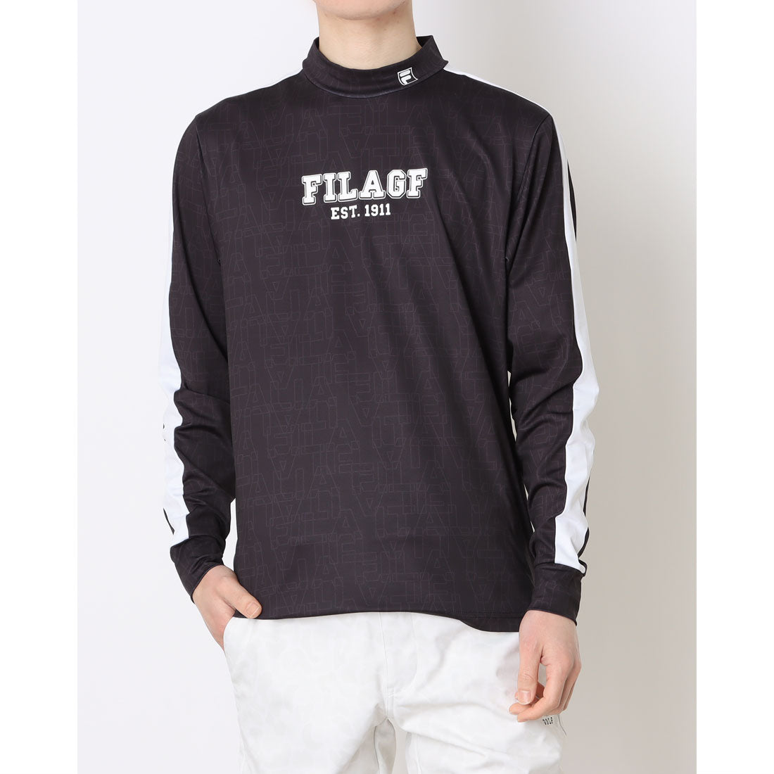 フィラ FILA プリント裏起毛長袖シャツ （BK） BK