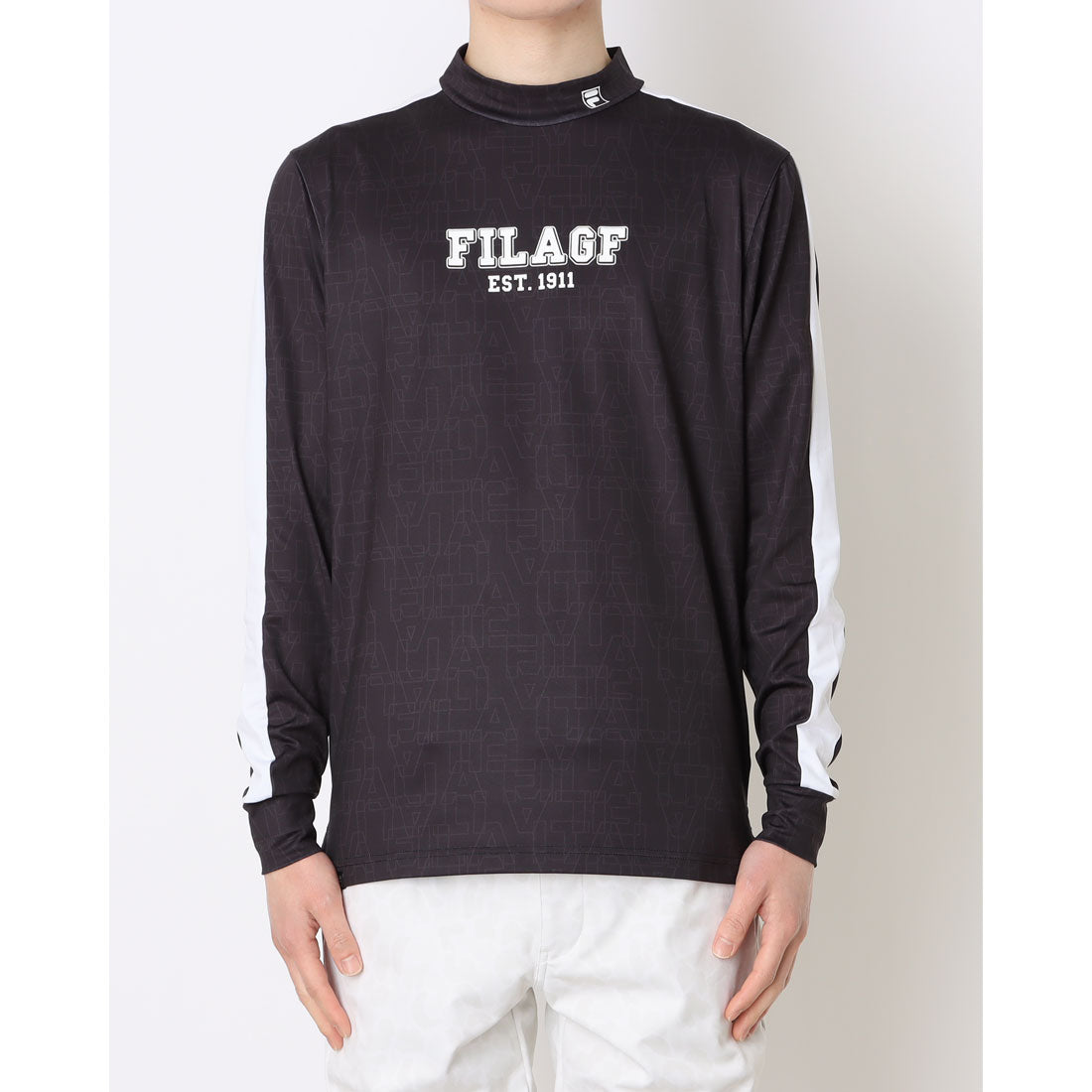 フィラ FILA プリント裏起毛長袖シャツ （BK） BK