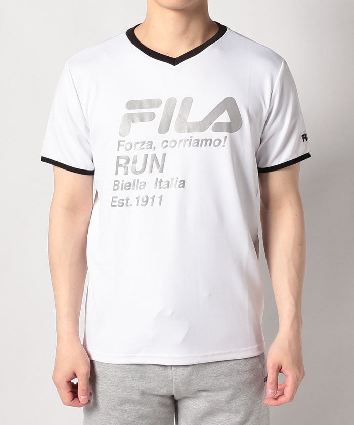 フィラ FILA ツインクール VネックTシャツ （ブラック） ブラック