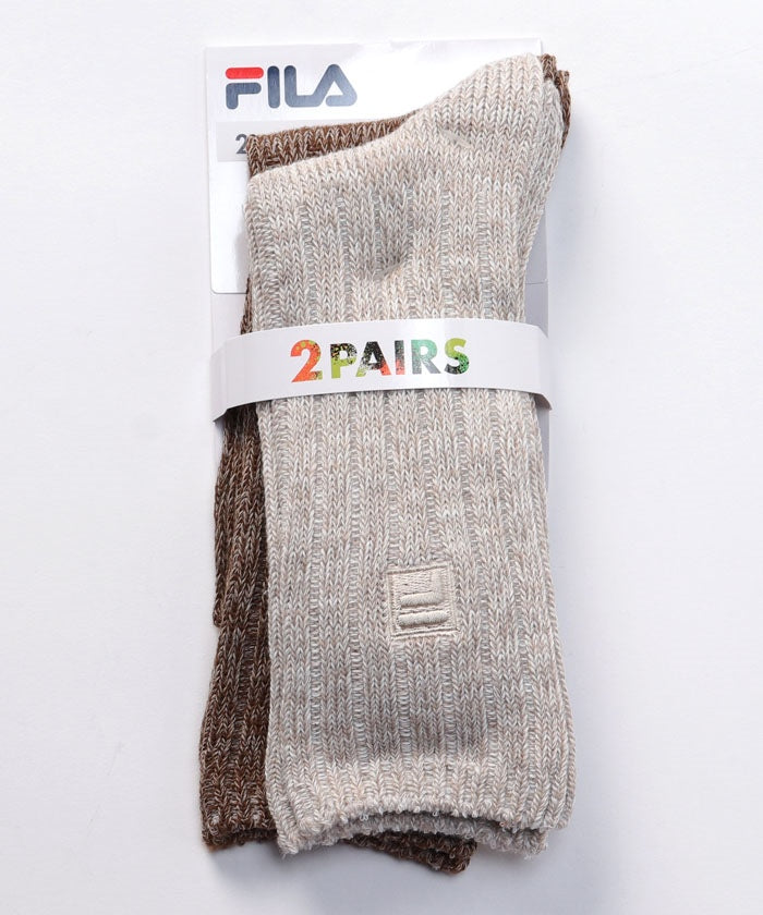 菲拉 FILA F方塊標誌刺繡襪子 2雙組 女士