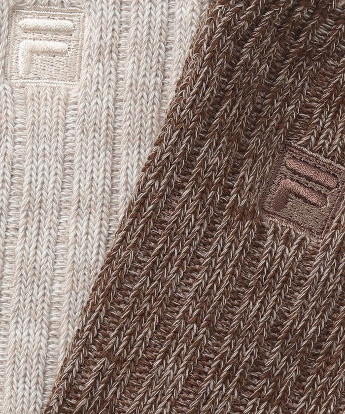 菲拉 FILA F方塊標誌刺繡襪子 2雙組 女士