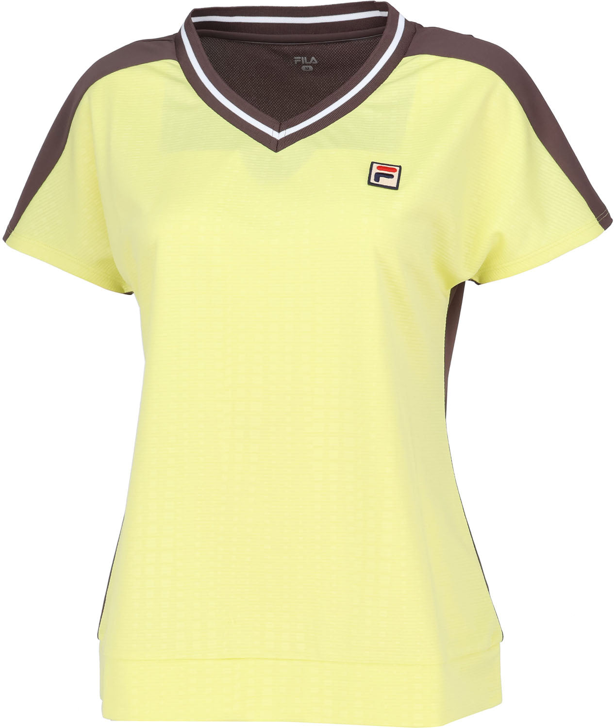 FILA 【Tennis】 Embossed Dot Mesh V-Neck Game Shirt for Women