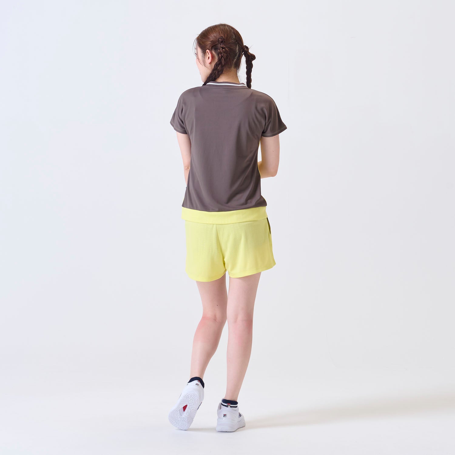 FILA 【Tennis】 Embossed Dot Mesh V-Neck Game Shirt for Women