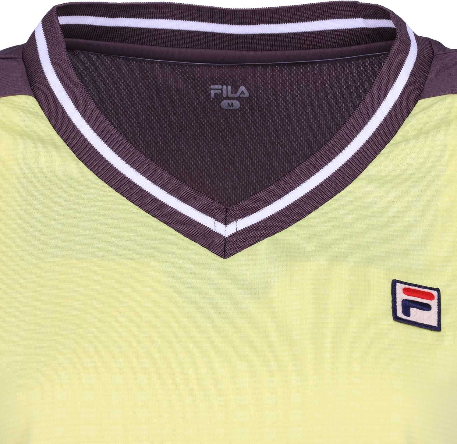 FILA 【Tennis】 Embossed Dot Mesh V-Neck Game Shirt for Women