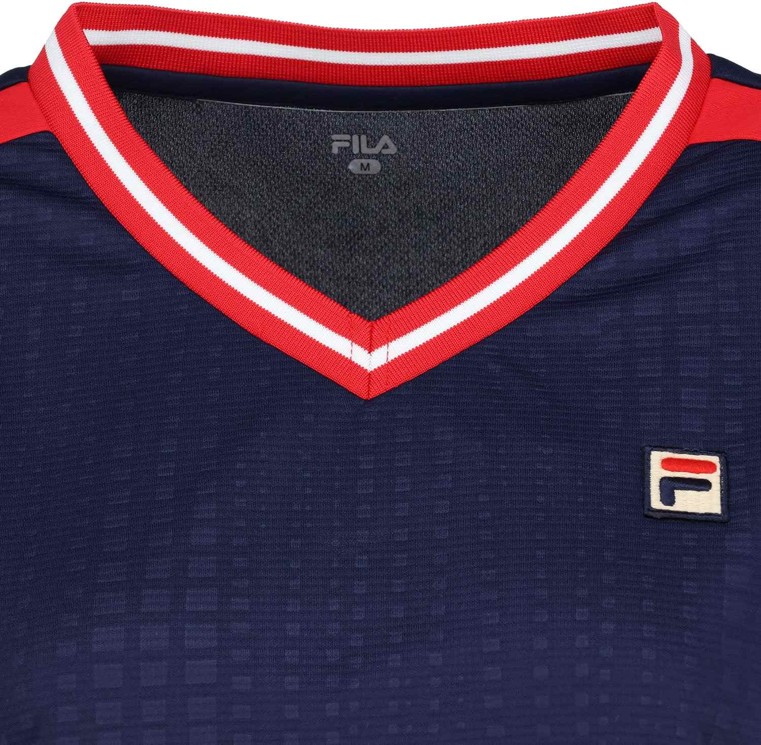 FILA 【Tennis】 Embossed Dot Mesh V-Neck Game Shirt for Women
