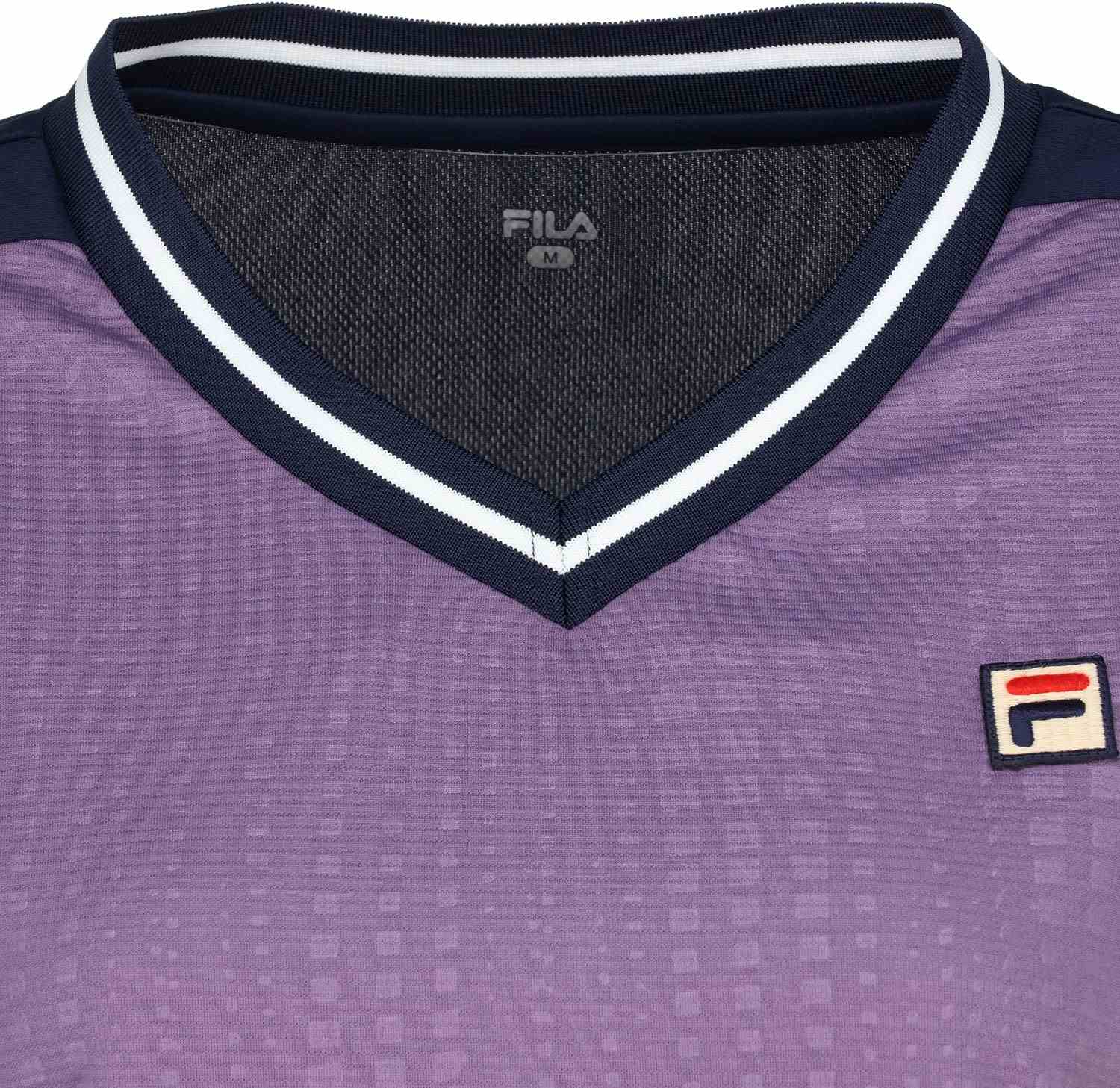FILA 【Tennis】 Embossed Dot Mesh V-Neck Game Shirt for Women