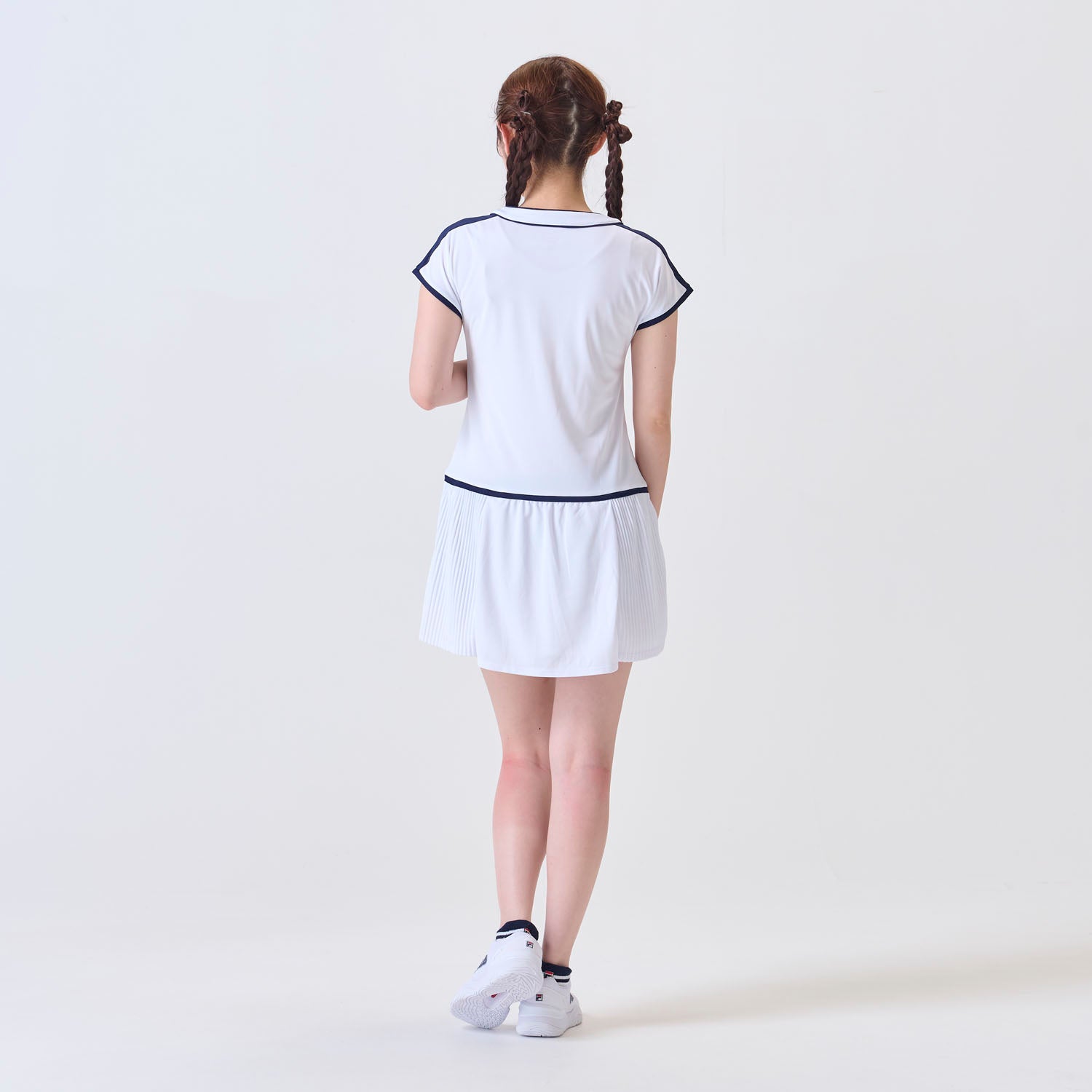 フィラ FILA 【テニス】無地 バックホールメッシュ ワンピース レディース