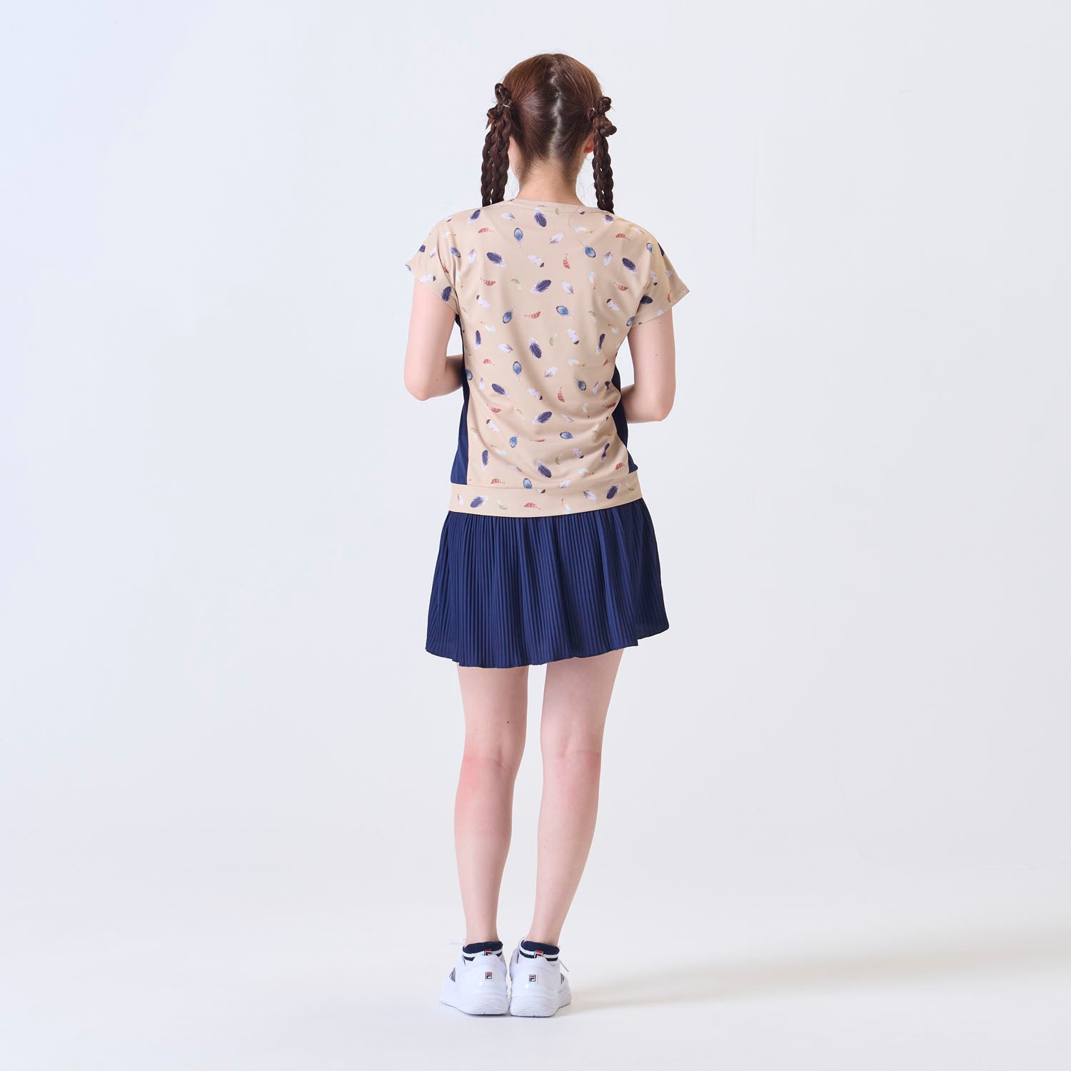 フィラ FILA 【テニス】無地 バックホールメッシュ アコーディオンプリーツスコート レディース