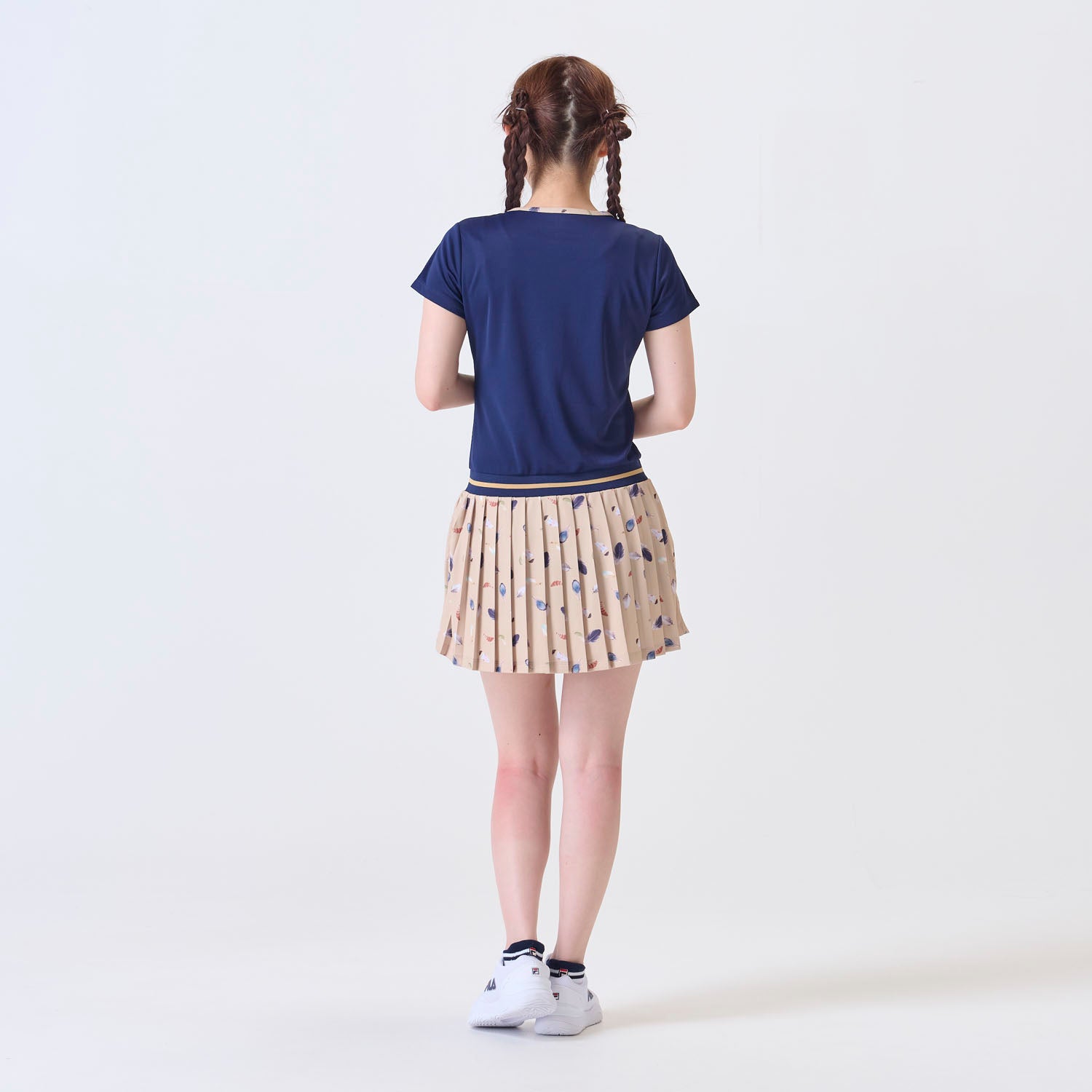 フィラ FILA 【テニス】フェザープリント バックホールメッシュ ワンピース レディース