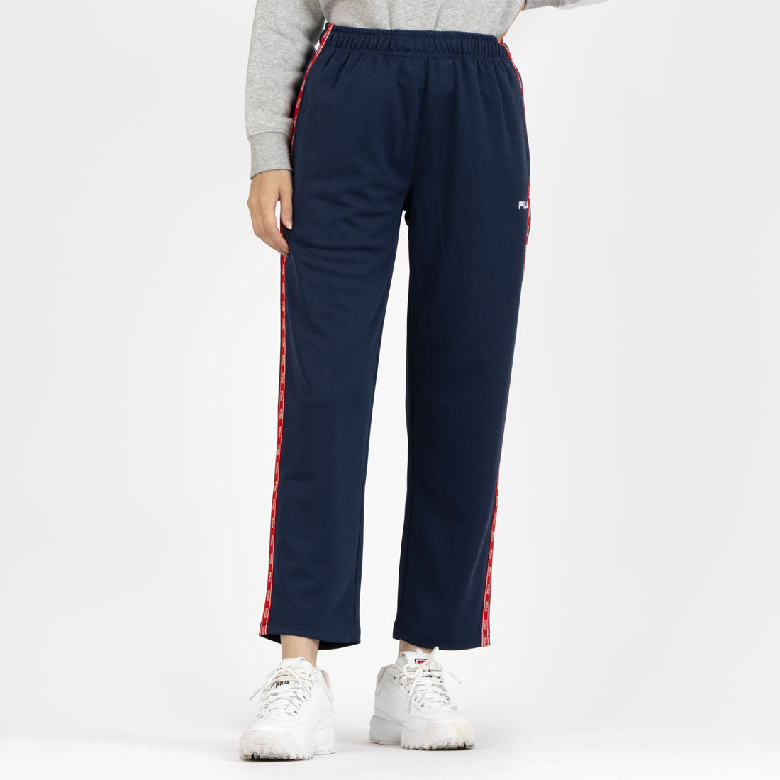 フィラ FILA ロゴテープジャージパンツ / LOGO TAPED JERSEY PANTS / カジュアルウェア / レディース （NV0） NAVY