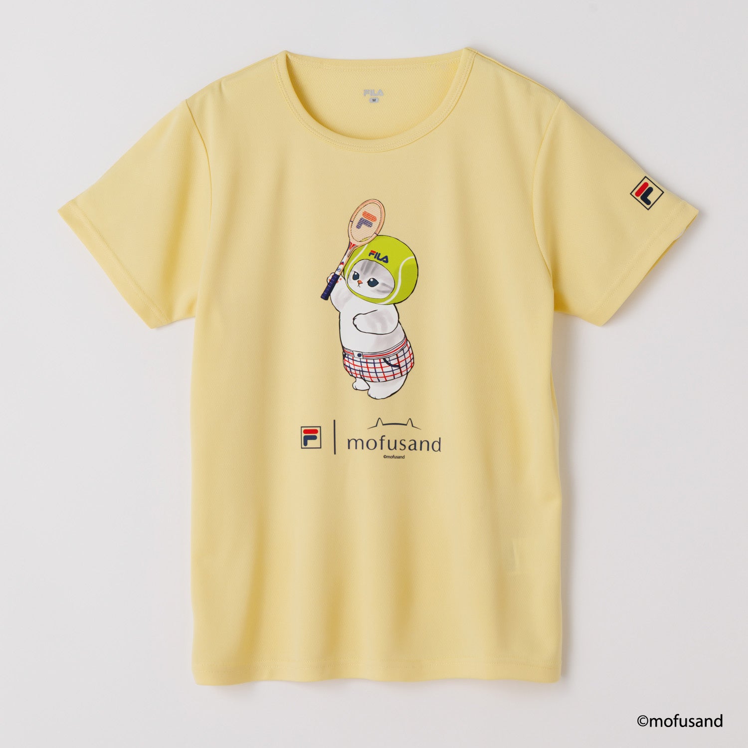 フィラ FILA FILA × mofusand・Tennis ball cat S/S T-shirts/ レディース （L.YELLOW） L.YELLOW