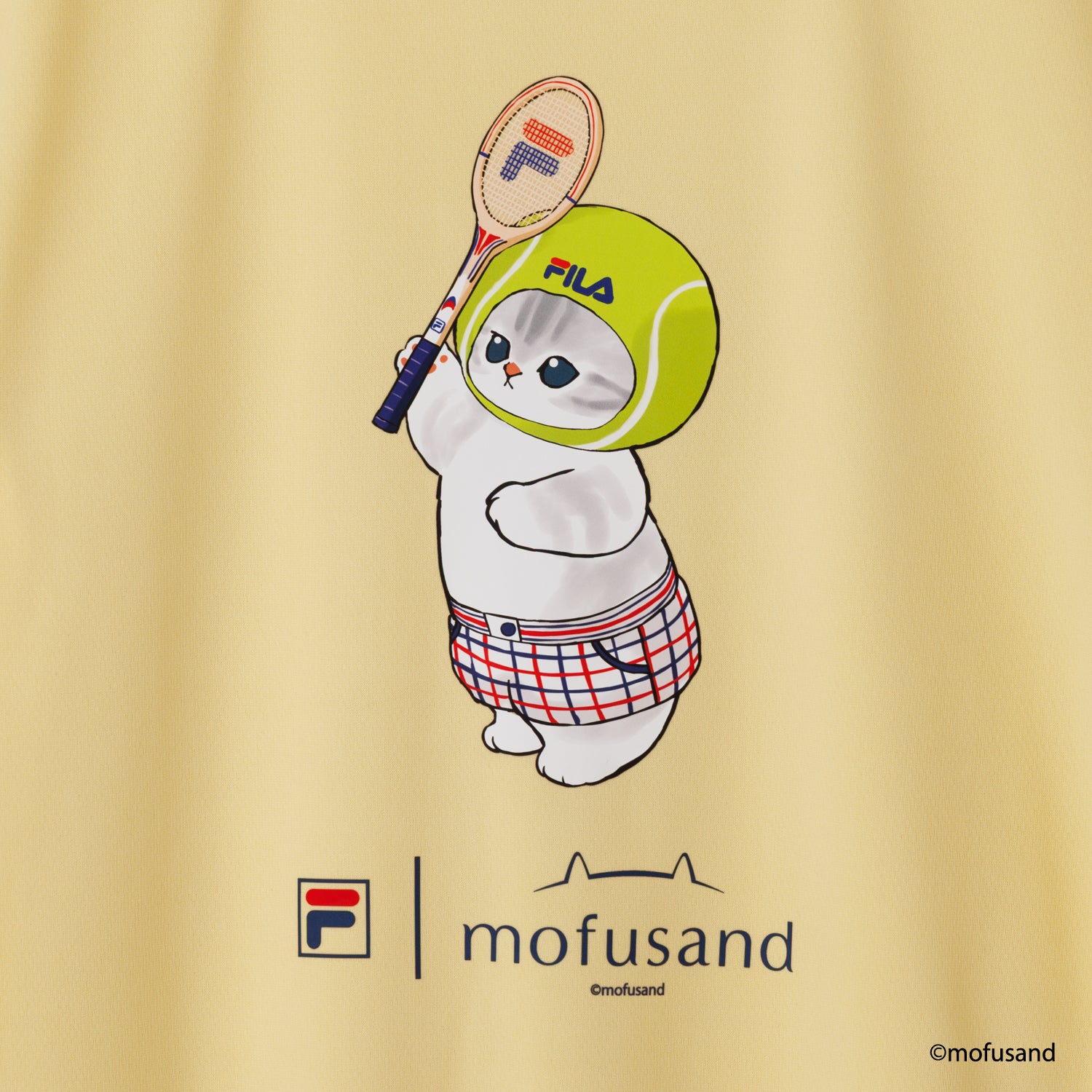 フィラ FILA FILA × mofusand・Tennis ball cat S/S T-shirts/ レディース （L.YELLOW） L.YELLOW