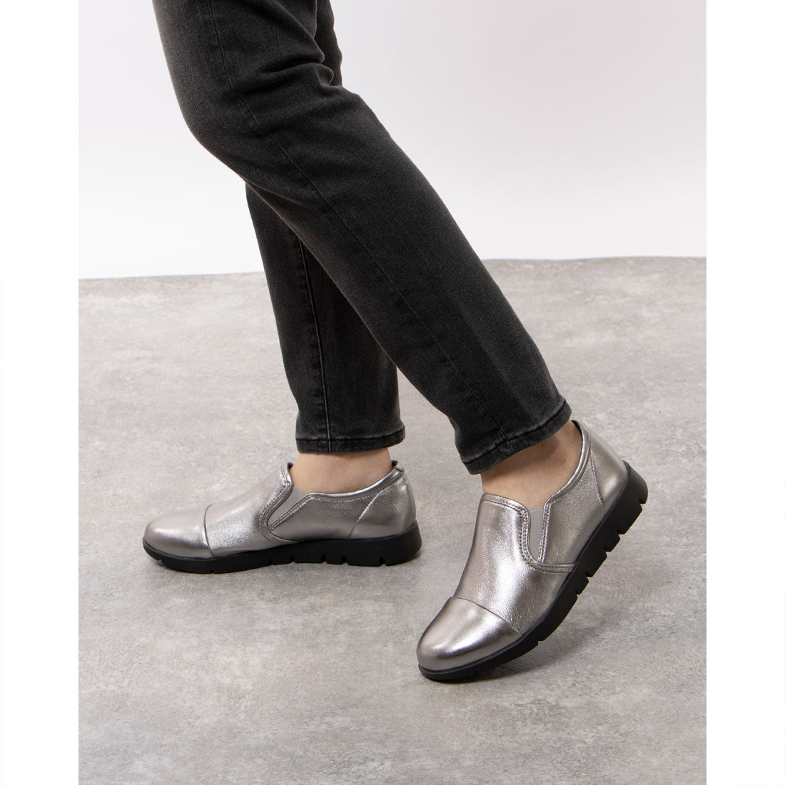 フィットジョイ FITJOY 軽量 slip-on スニーカー （BLK/BLK） BLK/BLK