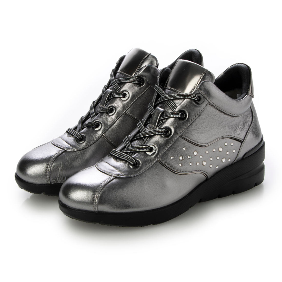 フィットジョイ FITJOY 軽量 mid cut キラキラスニーカー