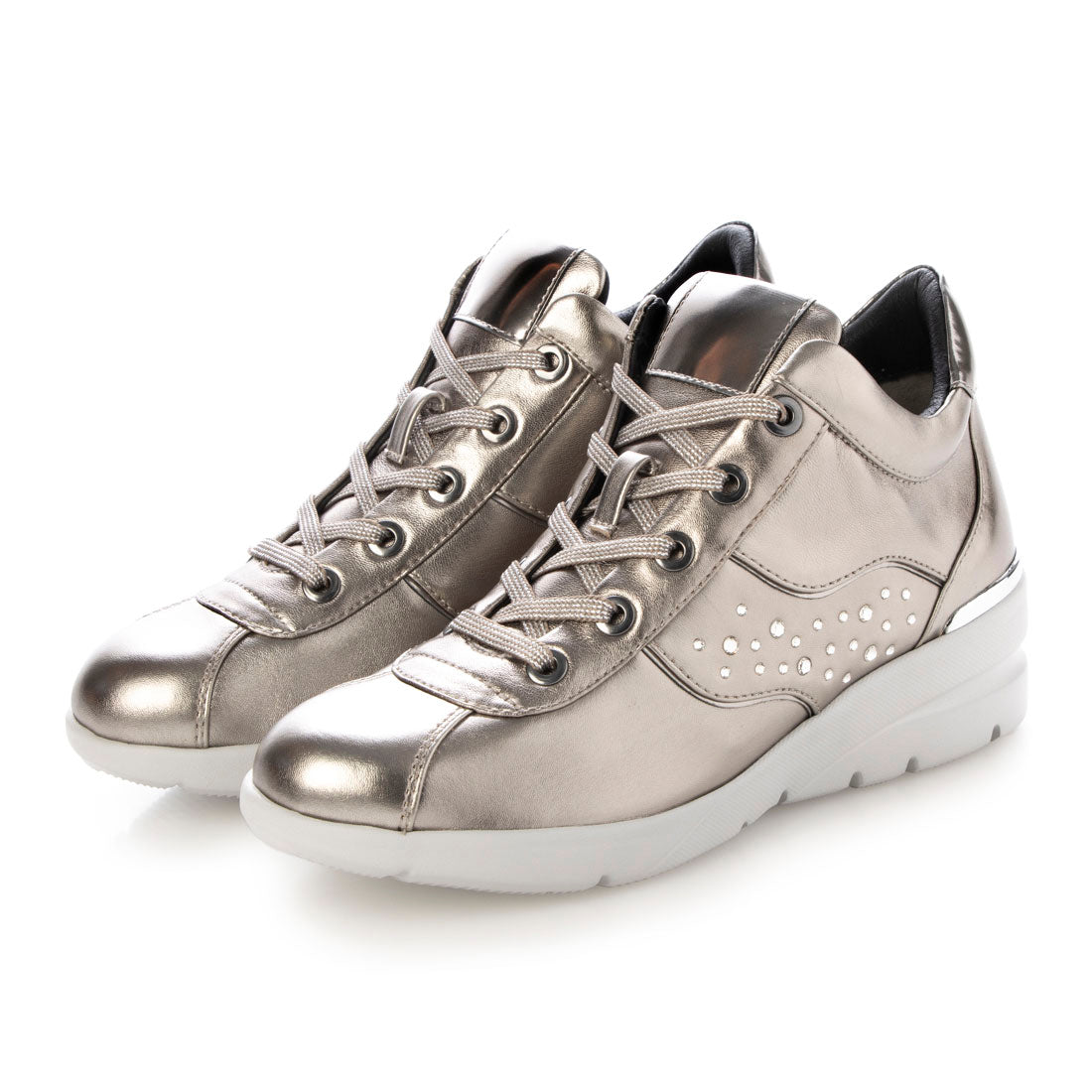 フィットジョイ FITJOY 軽量 mid cut キラキラスニーカー