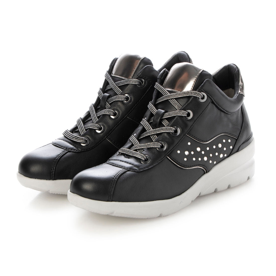 フィットジョイ FITJOY 軽量 mid cut キラキラスニーカー