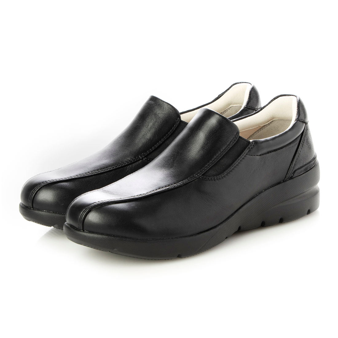 フィットジョイ FITJOY 軽量 slip-on スニーカー,BLK/BLK